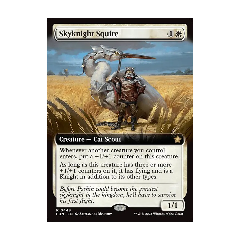 Skyknight Squire (Extended Art) - Foundations (Near Mint)