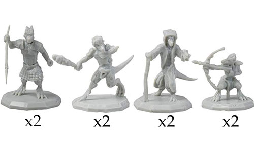 Monster Adventure Minis: Unpainted - Kobolds (8) Monster Adventure Minis: Unpainted - Kobolds (8)