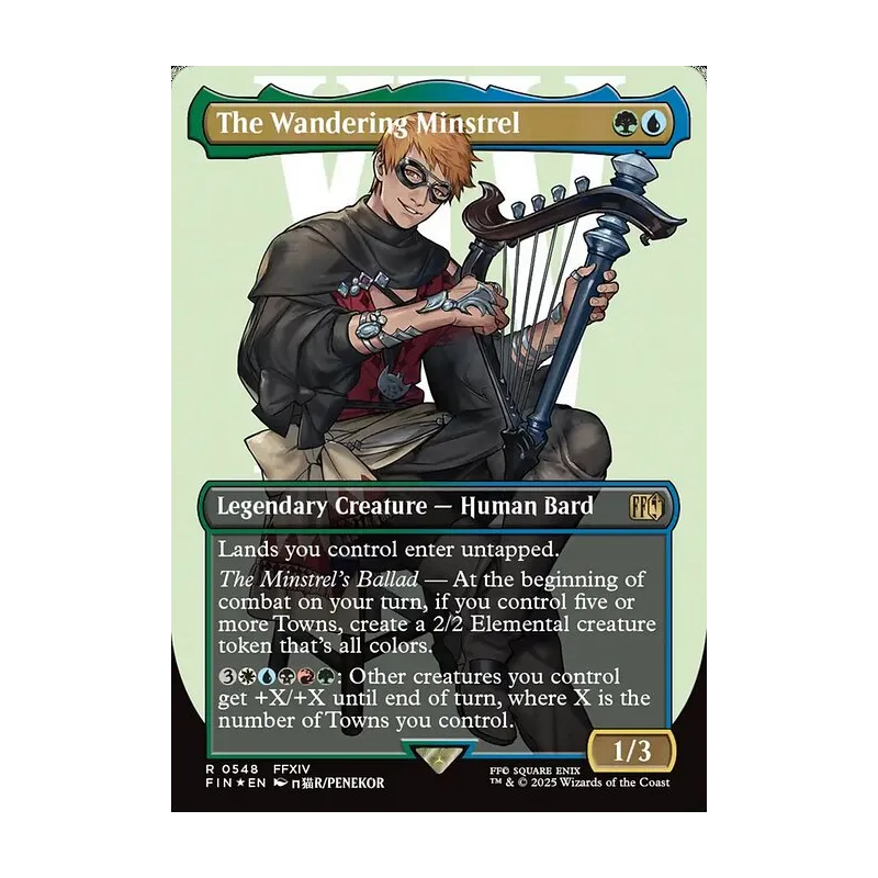 mtg final fantasy wandering minstrel The [403] [Borderless] [Character] [FINAL FANTASY] [Foil]  Face to Face Games if you control five or more Towns The Wandering Minstrel | Final