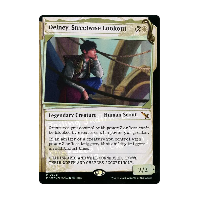 Delney, Streetwise Lookout (Showcase) (Invisible Ink) - Murders at Karlov Manor (Foil Near Mint)
