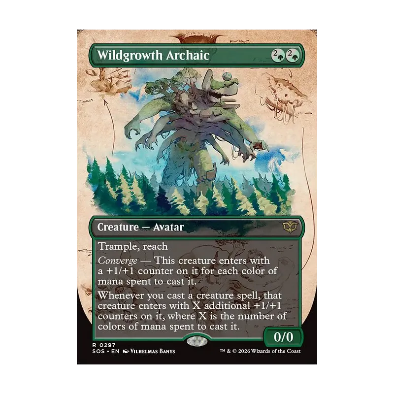 Wildgrowth Archaic (Borderless) - Secrets of Strixhaven (Near Mint)