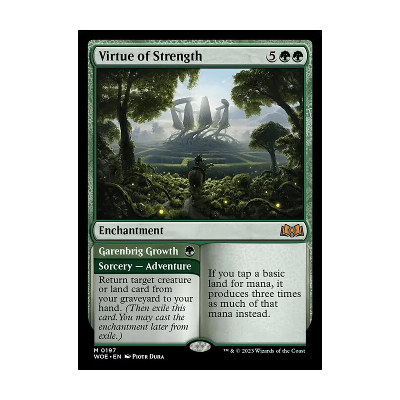 Virtue of Strength // Garenbrig Growth - Wilds of Eldraine (Near Mint)