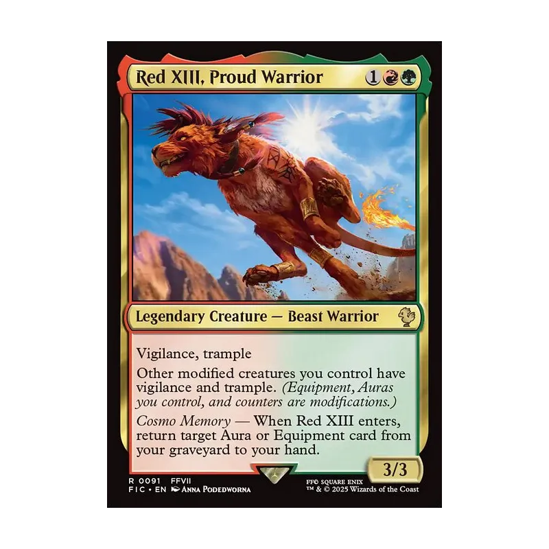 Red XIII, Proud Warrior - Final Fantasy Commander (Near Mint)