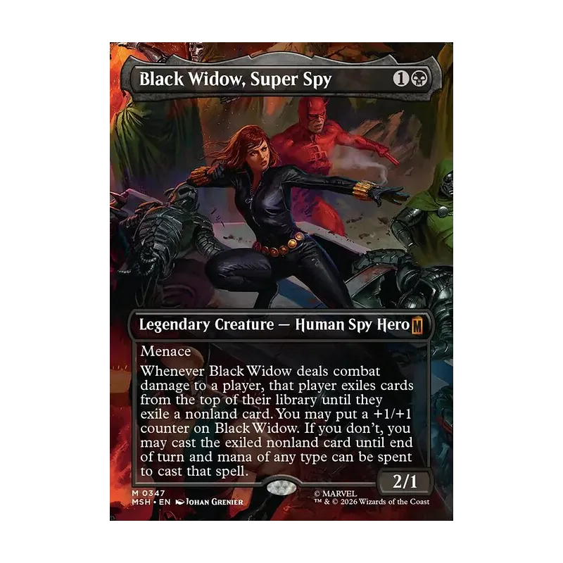 Black Widow, Super Spy (Borderless) (0347) - Marvel Super Heroes (Near Mint)