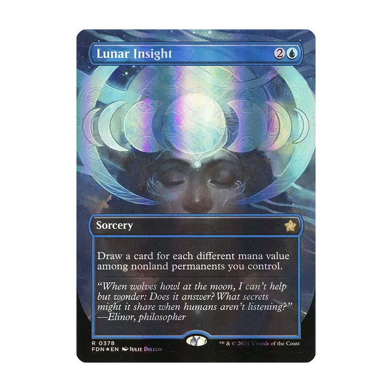 Lunar Insight (Borderless) (Mana Foil) - Foundations (Foil Near Mint)