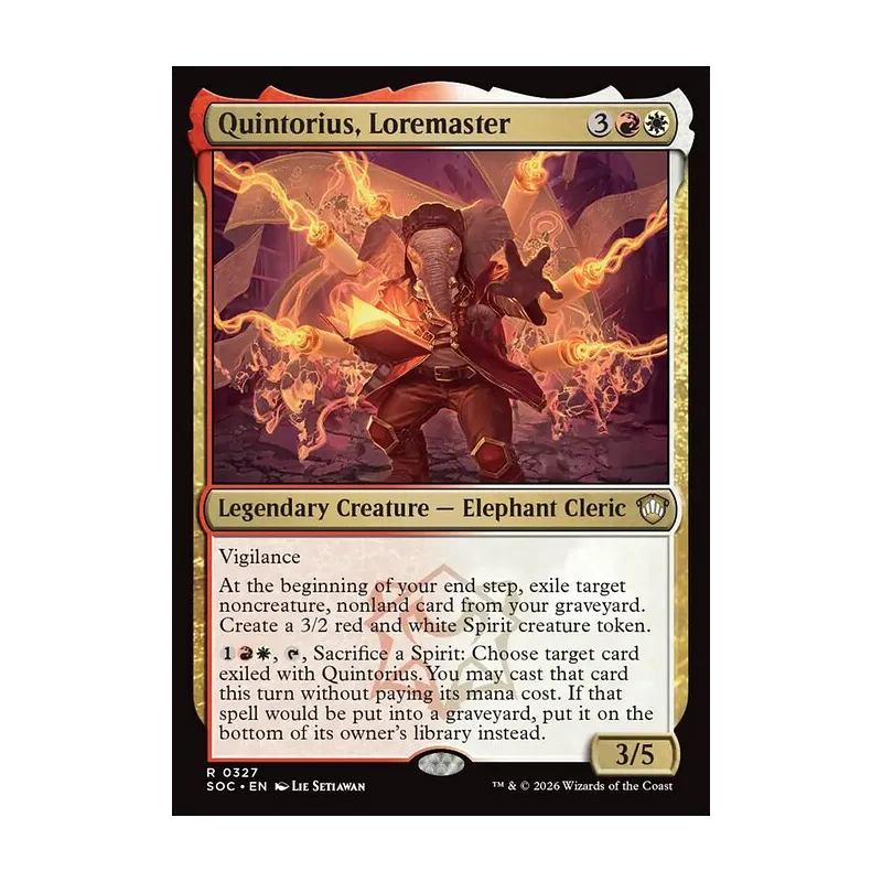 Quintorius, Loremaster - Secrets of Strixhaven Commander (Near Mint)