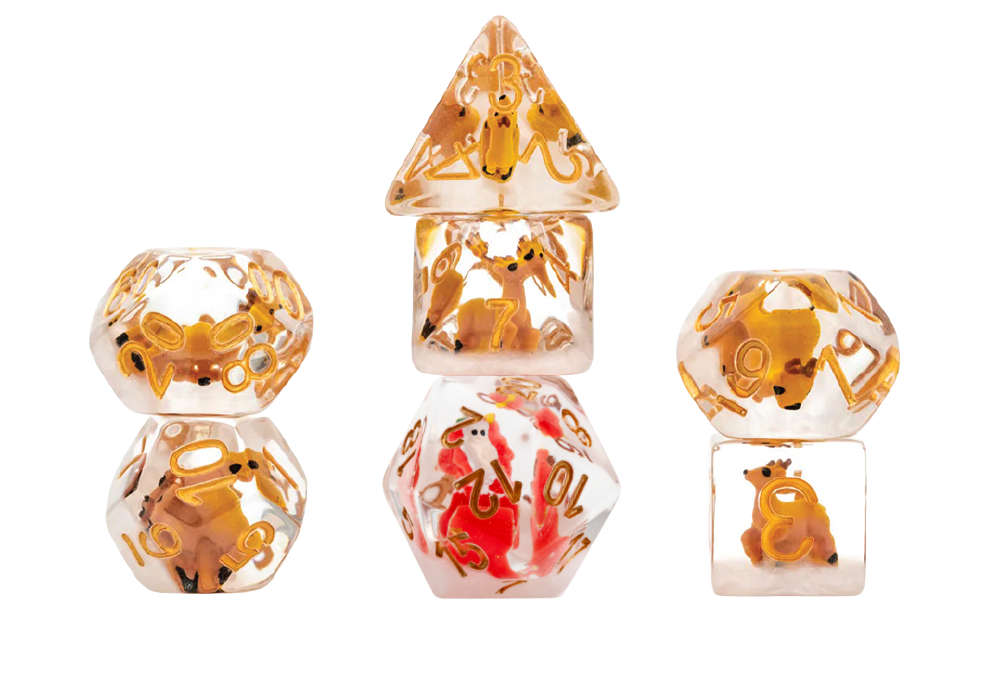 Christmas Dice Set: Reindeer & Santa (7) (Preorder)