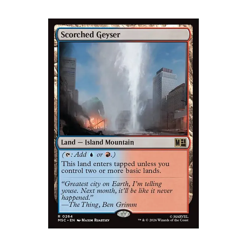 Scorched Geyser (Surge Foil) - Marvel Super Heroes Commander (Foil Near Mint)