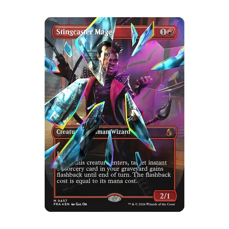 Stingcaster Mage (Borderless) (Facet Foil) (0457) - Reality Fracture (Foil Near Mint)