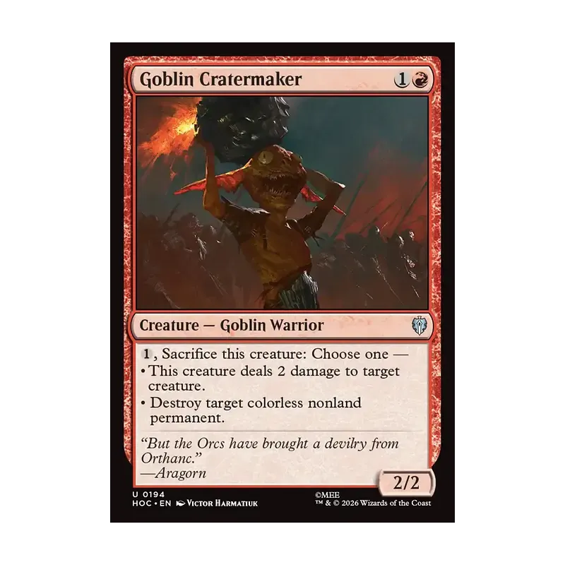 Goblin Cratermaker - The Hobbit Eternal (Near Mint)