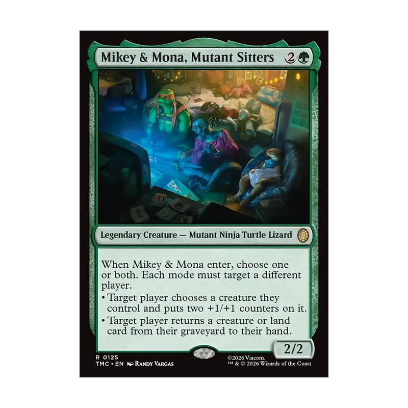 Mikey & Mona, Mutant Sitters - Teenage Mutant Ninja Turtles Commander (Near Mint)