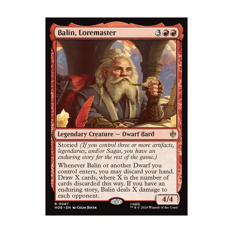 Balin, Loremaster - The Hobbit (Near Mint)