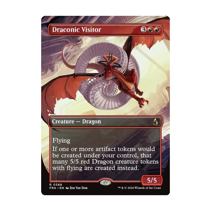 Draconic Visitor (Borderless) - Reality Fracture (Near Mint)