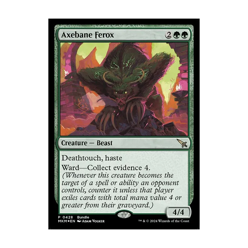 Axebane Ferox (MKM Bundle) - Murders at Karlov Manor (Foil Near Mint)