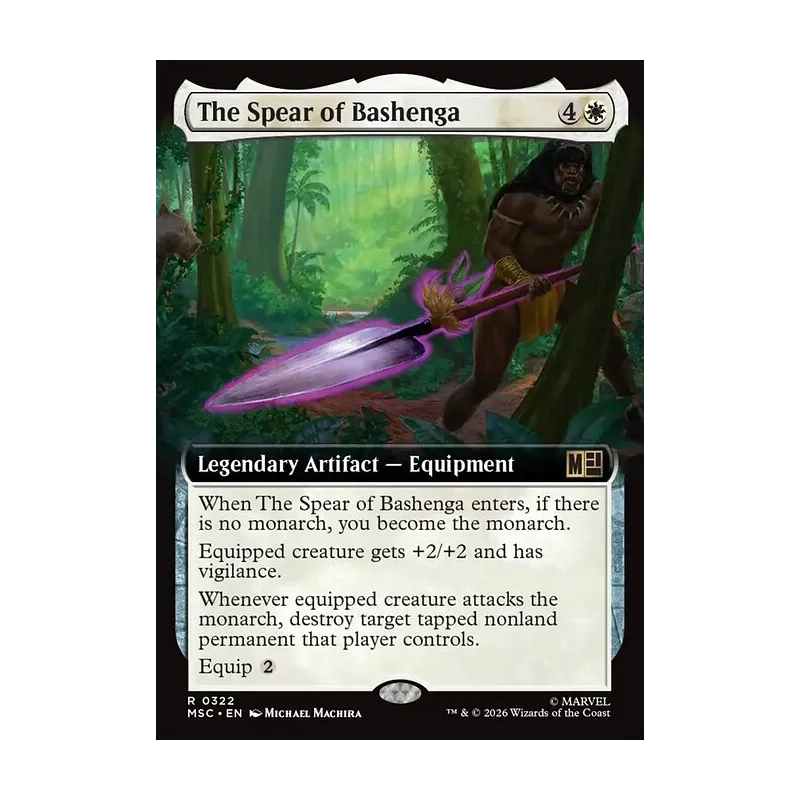 The Spear of Bashenga (Extended Art) - Marvel Super Heroes Commander (Near Mint)