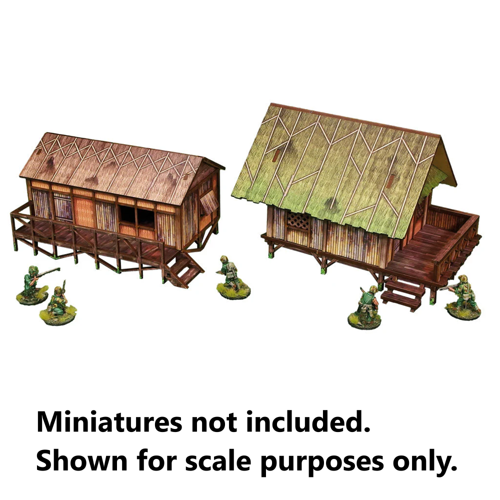 Bolt Action HDF Terrain: WW2 Pacific - Jungle Huts