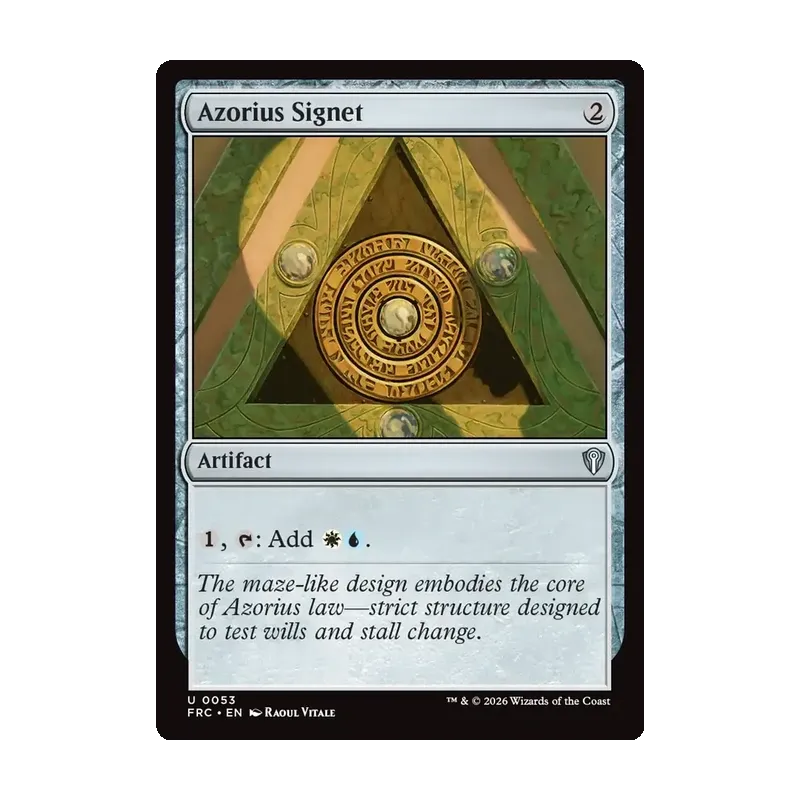 Azorius Signet - Reality Fracture Commander (Near Mint)