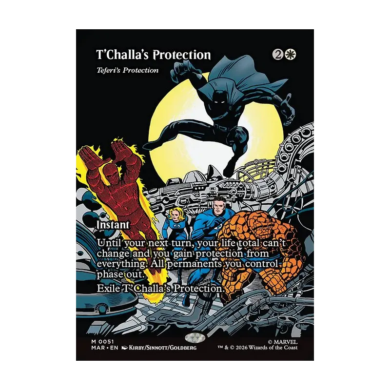 T'Challa's Protection / Teferi's Protection (Borderless) - Marvel Universe (Near Mint)