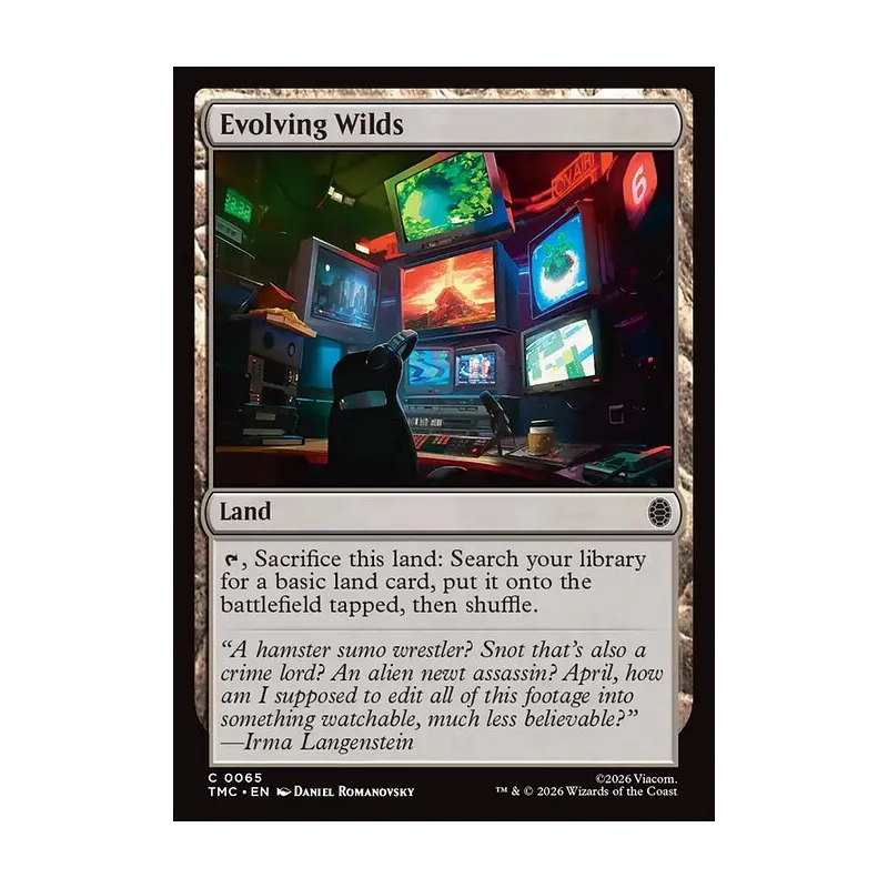Evolving Wilds (Surge Foil) - Teenage Mutant Ninja Turtles Commander (Foil Near Mint)