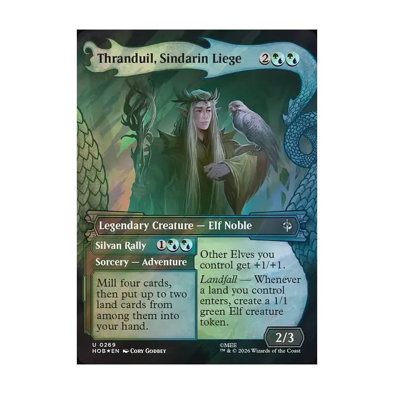 Thranduil, Sindarin Liege (Showcase) (Surge Foil) - The Hobbit (Foil Near Mint)