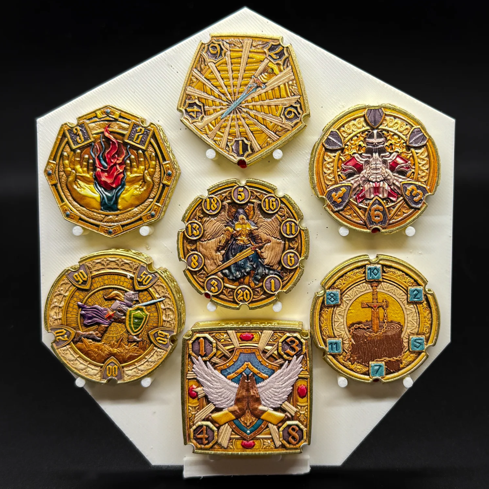 FlipDie Legends Metal Dice Coin Set: Paladin (7) (New Arrival)
