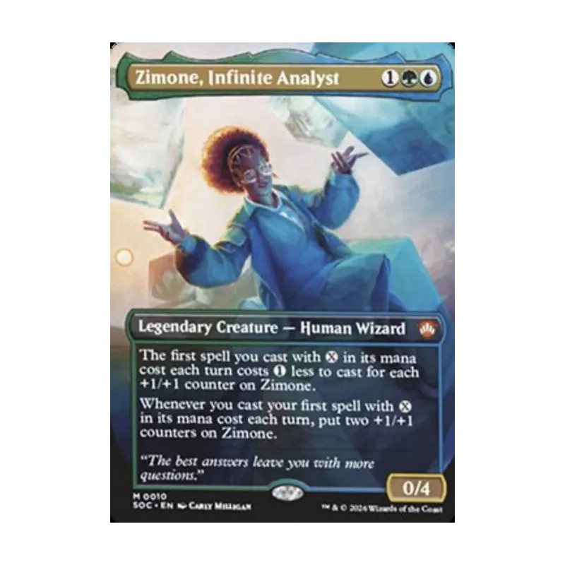 Zimone, Infinite Analyst (Borderless) - Secrets of Strixhaven Commander (Near Mint)