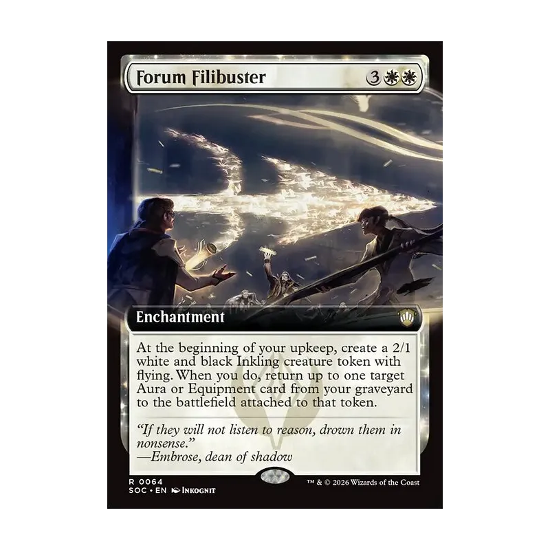 Forum Filibuster (Extended Art) - Secrets of Strixhaven Commander (Near Mint)
