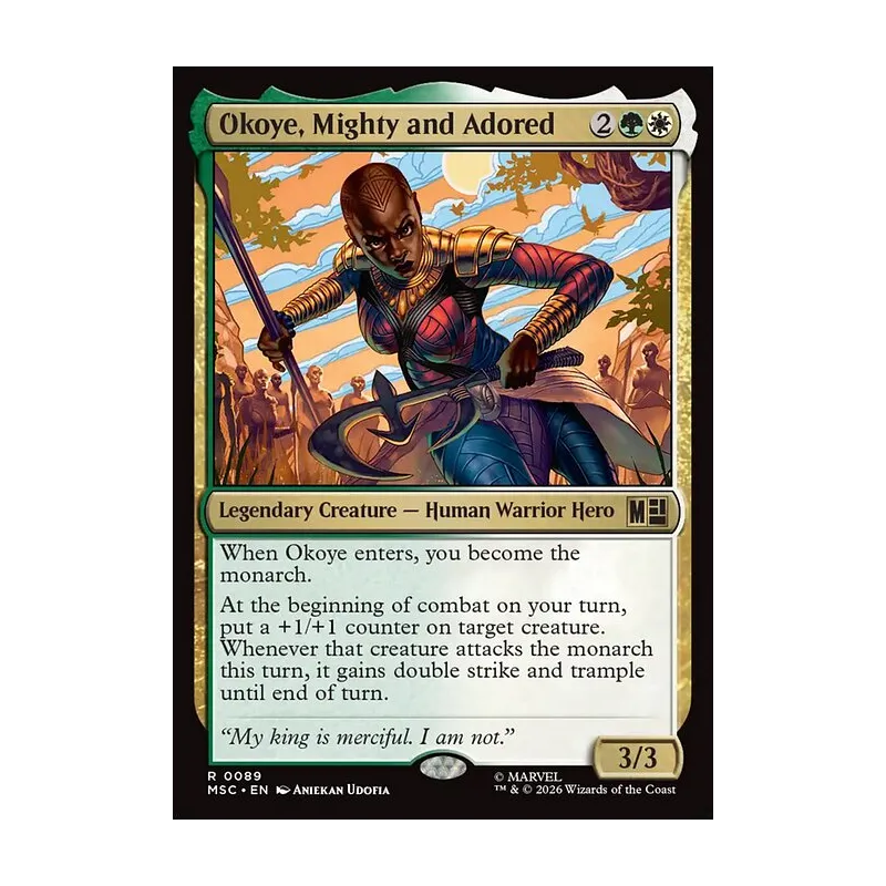 Okoye, Mighty and Adored (Surge Foil) - Marvel Super Heroes Commander (Foil Near Mint)