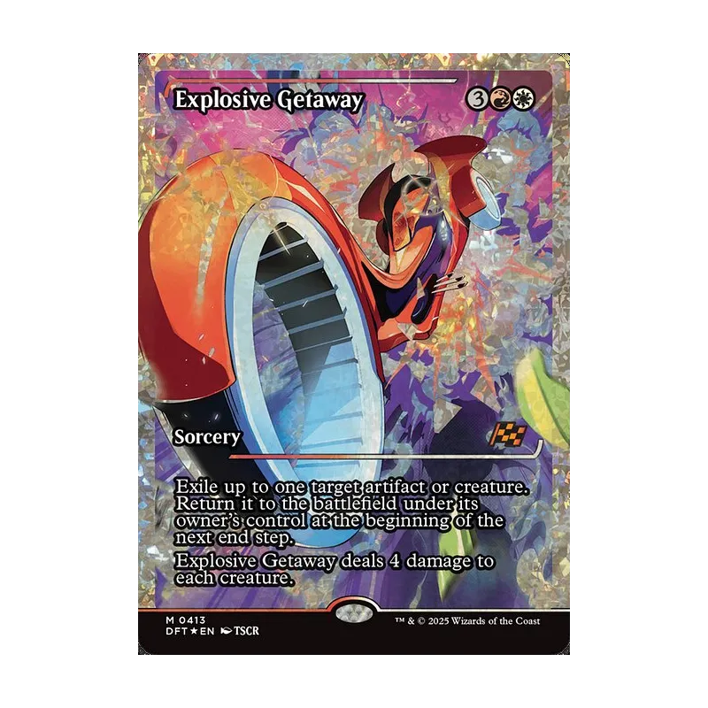 Explosive Getaway (Showcase) (Fracture Foil) - Aetherdrift (Foil Near Mint)