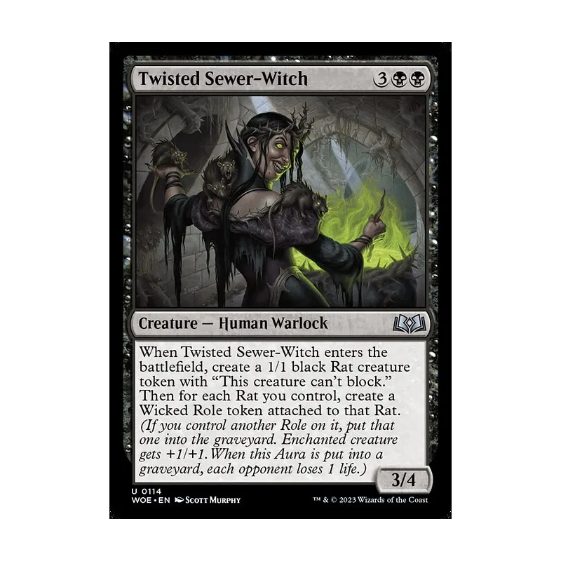 Twisted Sewer-Witch - Wilds of Eldraine (Near Mint)
