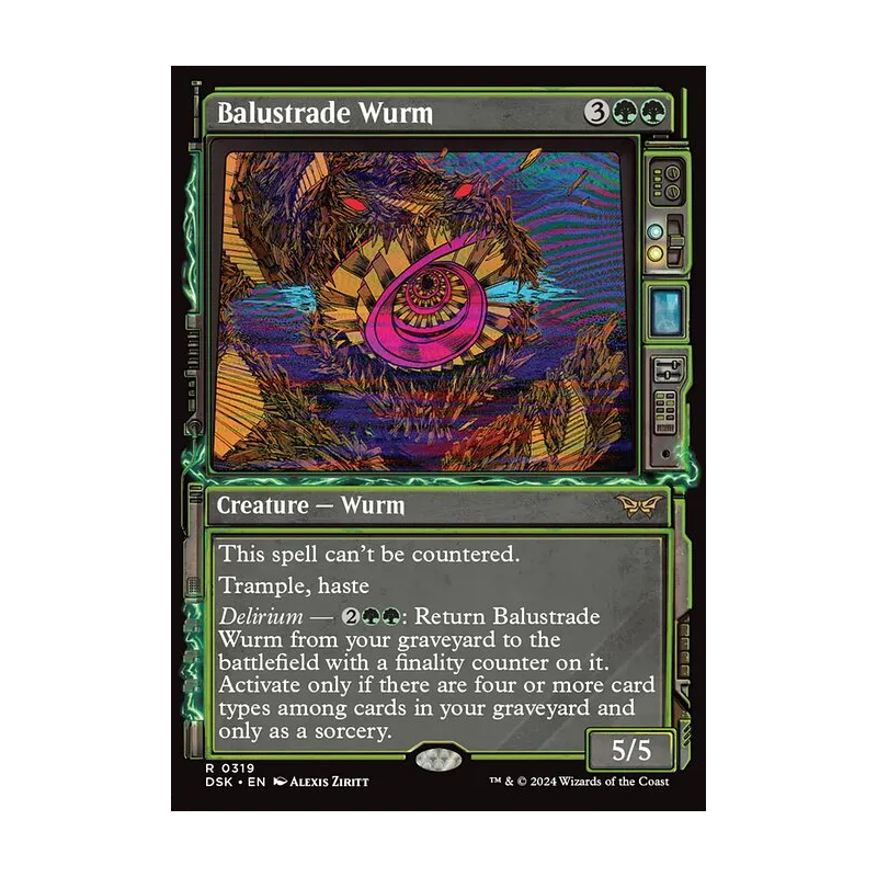 Balustrade Wurm (Showcase) - Duskmourn: House of Horror (Near Mint)
