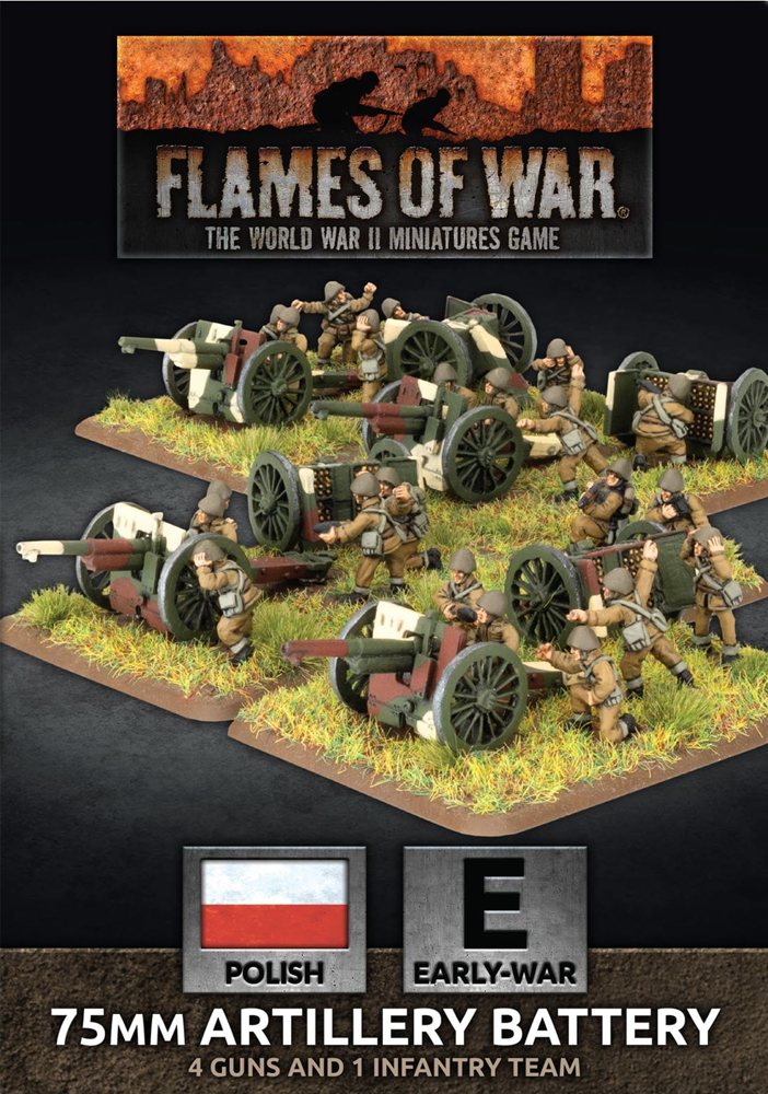 Flames of War WW2: Polish - 75mm Artillery Battery (New Arrival)