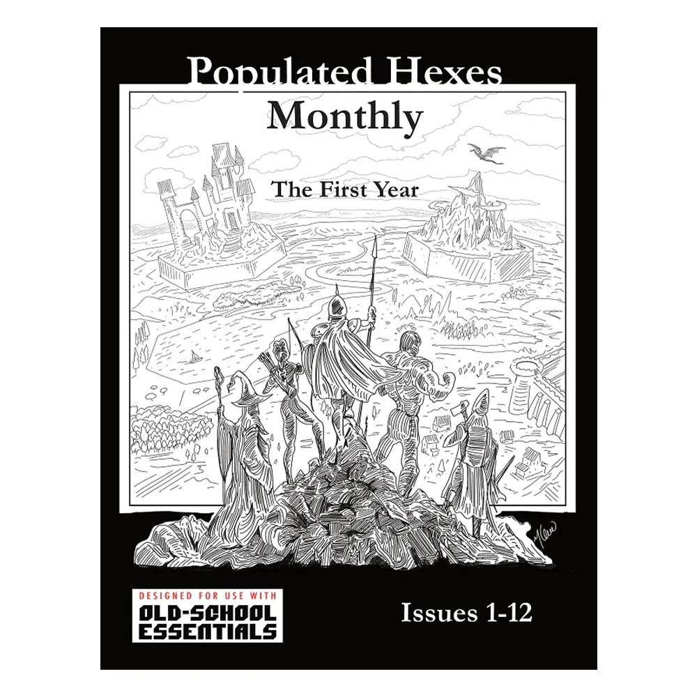 Populated Hexes Monthly: Year One (Issues 1-12) (Old-School Essentials Compatible) (Preorder)