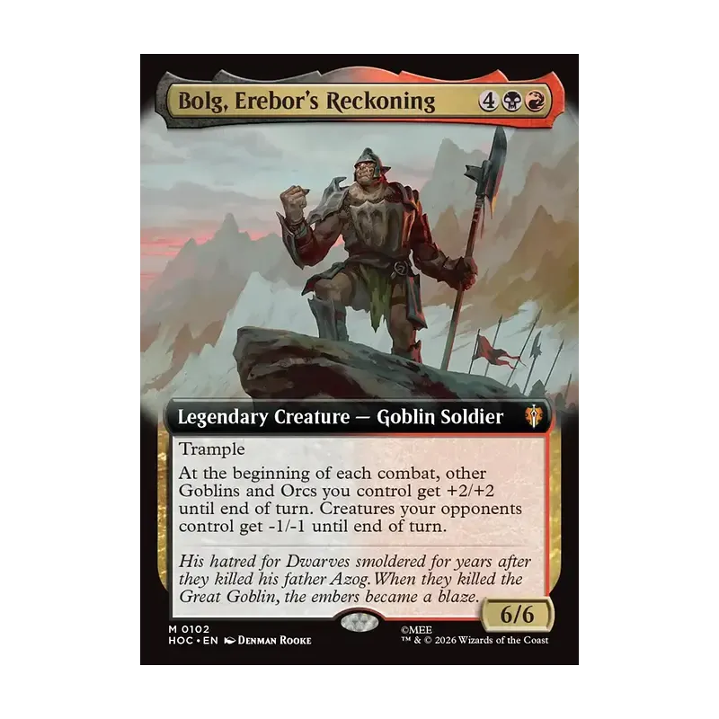 Bolg, Erebor's Reckoning (Extended Art) - The Hobbit Eternal (Near Mint)