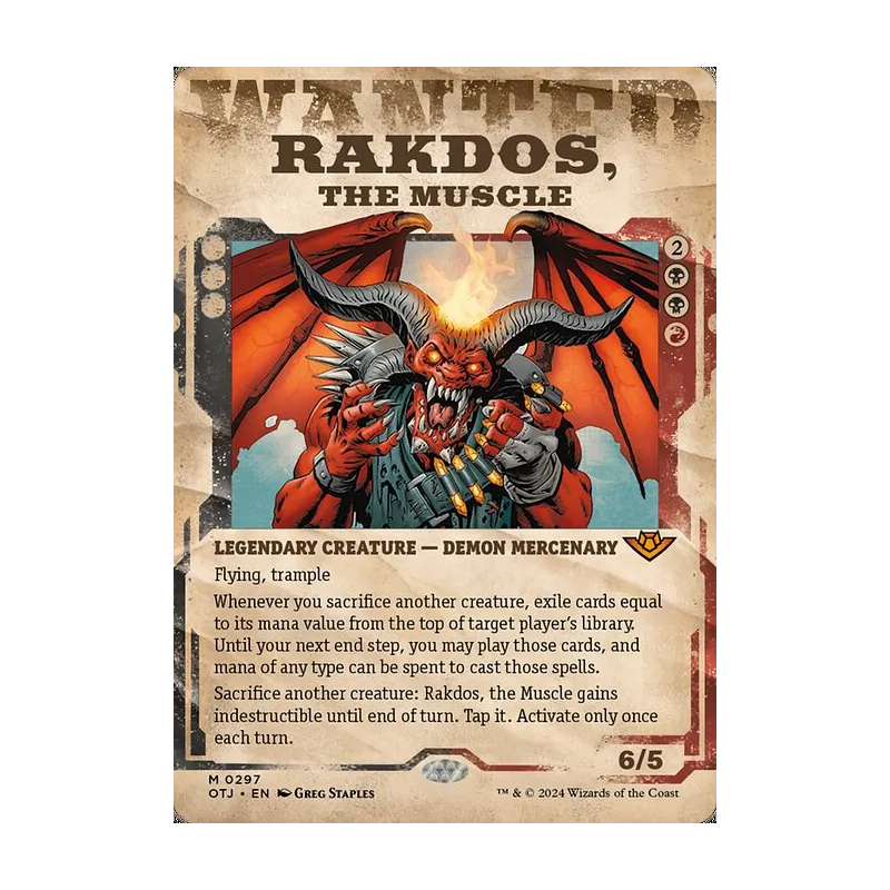 Rakdos, the Muscle (Showcase) - Outlaws of Thunder Junction (Near Mint)