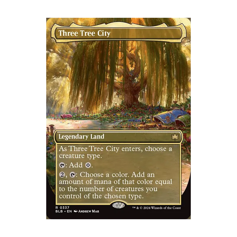 Three Tree City (Borderless) (0337) - Bloomburrow (Near Mint)