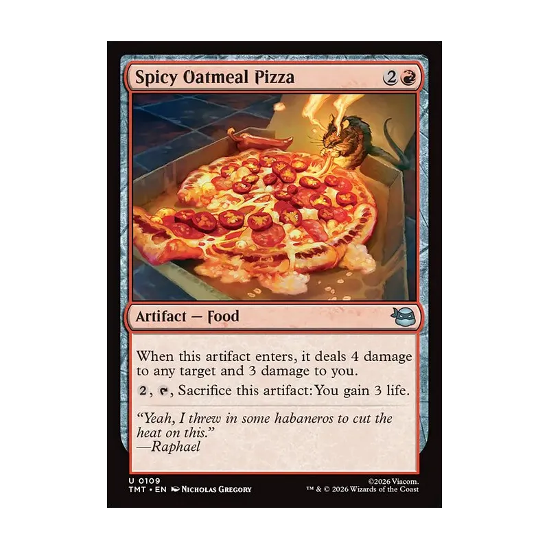 Spicy Oatmeal Pizza - Teenage Mutant Ninja Turtles (Near Mint)