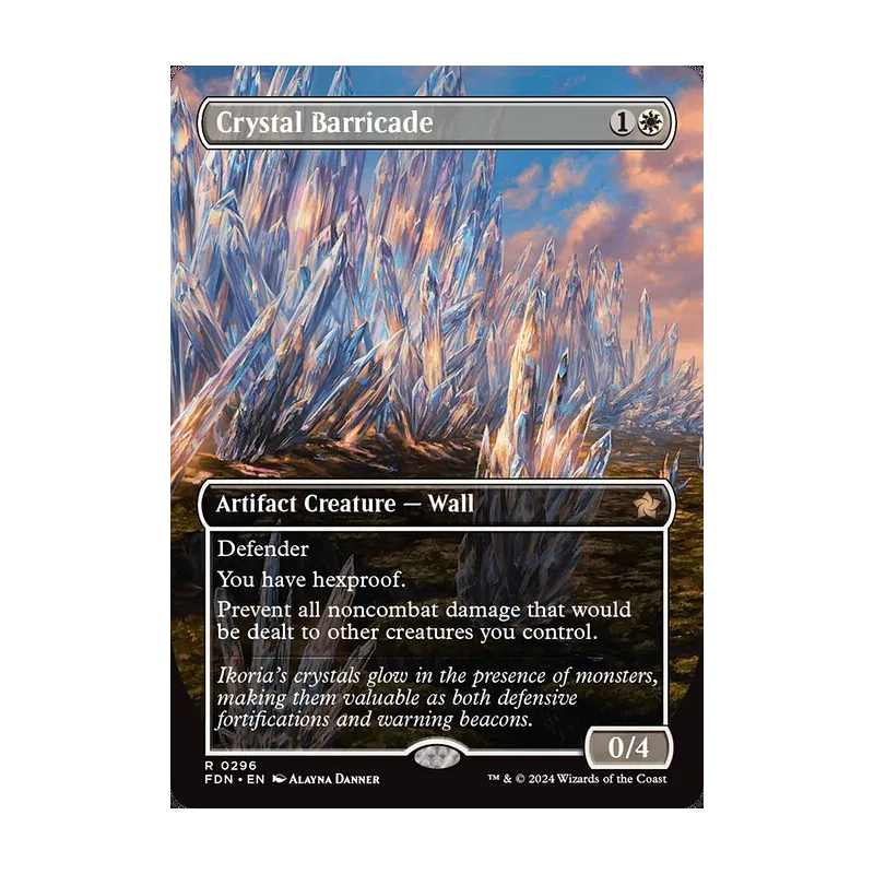 Crystal Barricade (Borderless) - Foundations (Near Mint)
