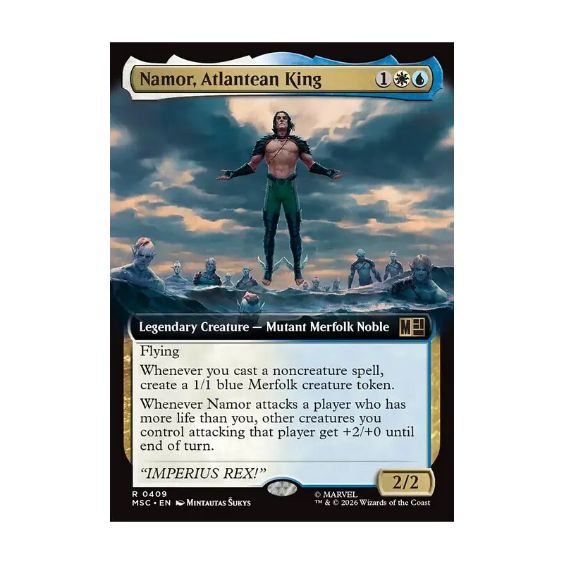 Namor, Atlantean King (Extended Art) - Marvel Super Heroes Commander (Near Mint)