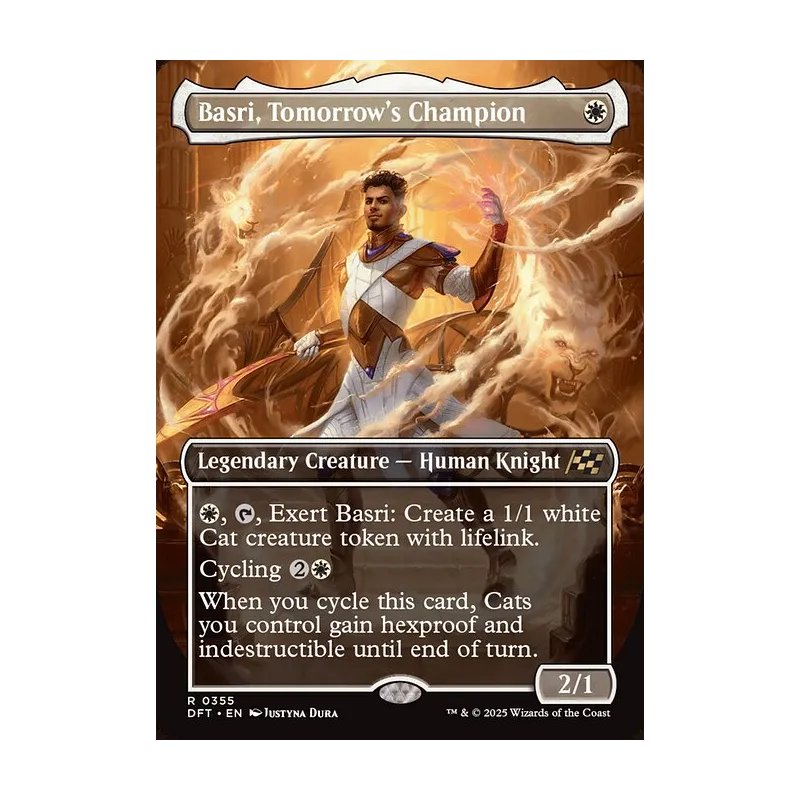 mtg champion card Altered Art draw a card Basri, Tomorrow's Champion | Aetherdrift