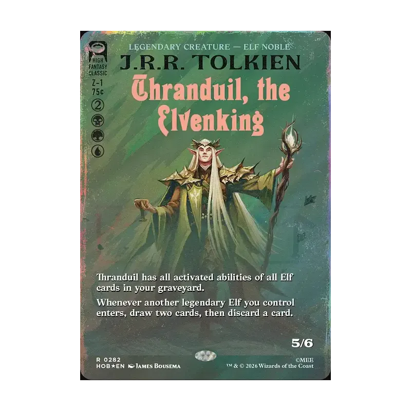 Thranduil, the Elvenking (Borderless) (Surge Foil) - The Hobbit (Foil Near Mint)