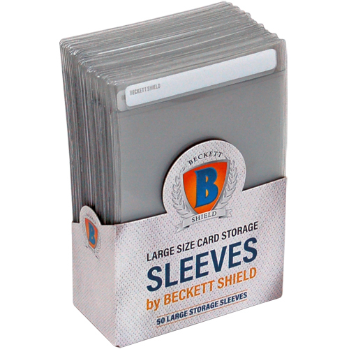 Beckett Shield Semi-Rigid Sleeves: Large Size Thick (50) Beckett Shield Semi-Rigid Sleeves: Large Size Thick (50)