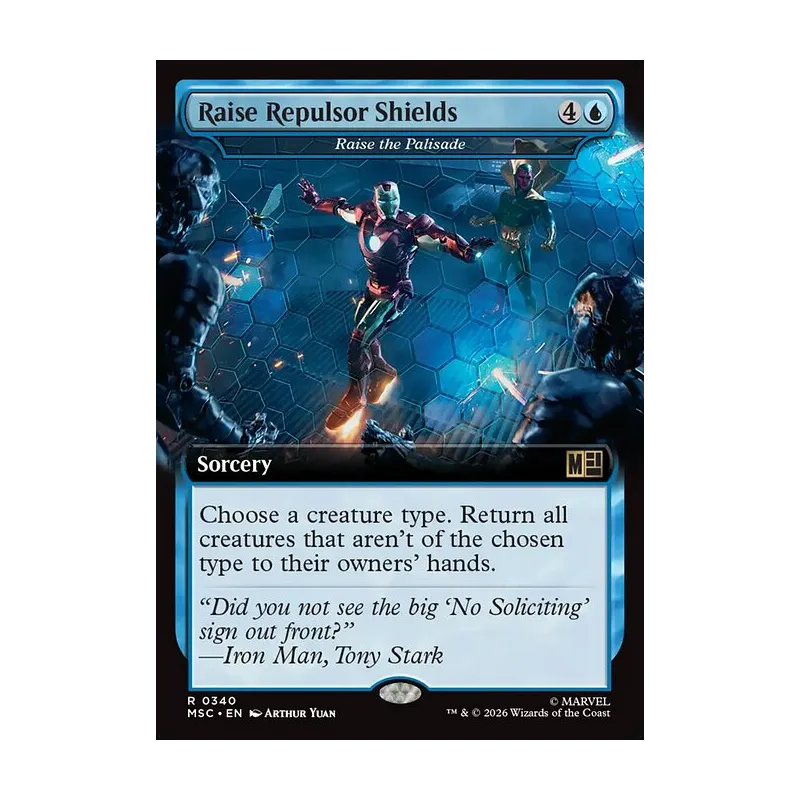 Raise Repulsor Shields / Raise the Palisade (Extended Art) - Marvel Super Heroes Commander (Near Mint)