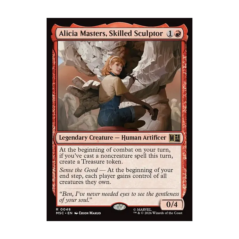 Alicia Masters, Skilled Sculptor (Surge Foil) - Marvel Super Heroes Commander (Foil Near Mint)