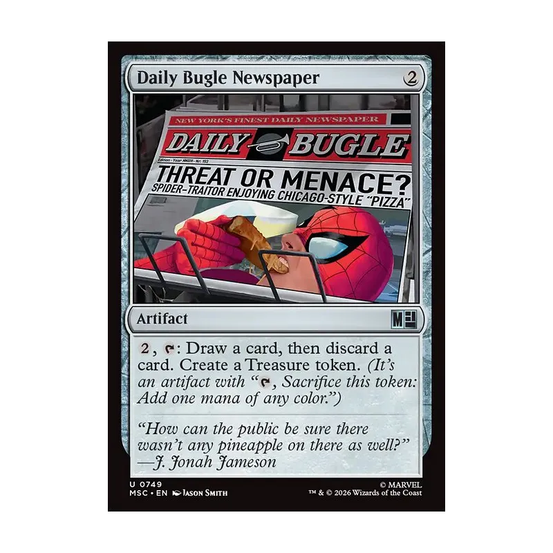 Daily Bugle Newspaper - Marvel Super Heroes Commander (Near Mint)