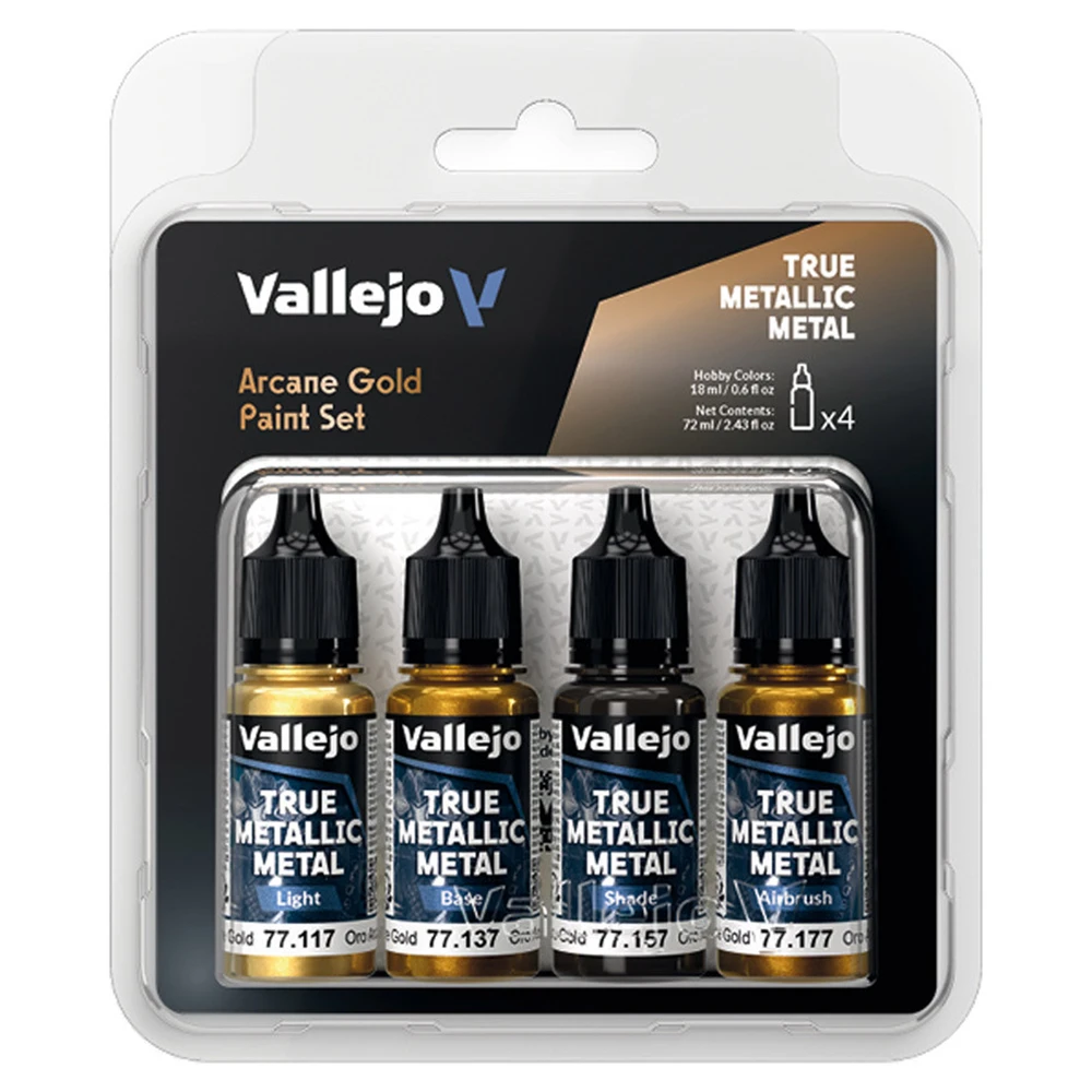 Vallejo: True Metallic Metal: Arcane Gold Paint Set (Preorder)