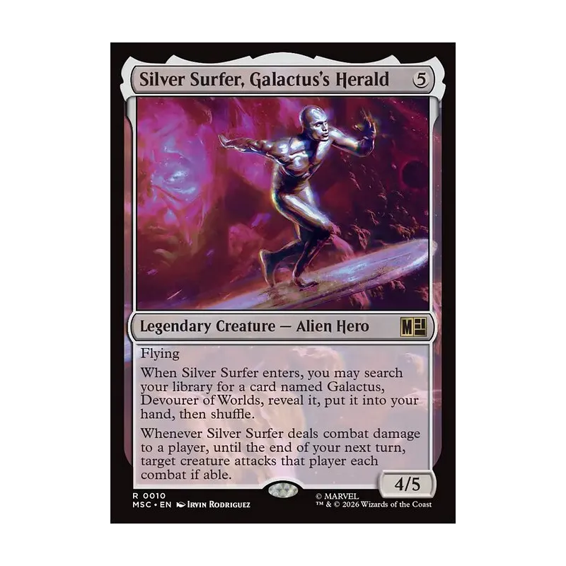 Silver Surfer, Galactus's Herald (Surge Foil) - Marvel Super Heroes Commander (Foil Near Mint)