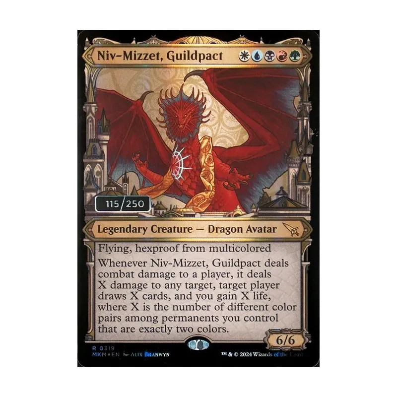 Niv-Mizzet, Guildpact (Serial Numbered) - Murders at Karlov Manor (Foil Near Mint)