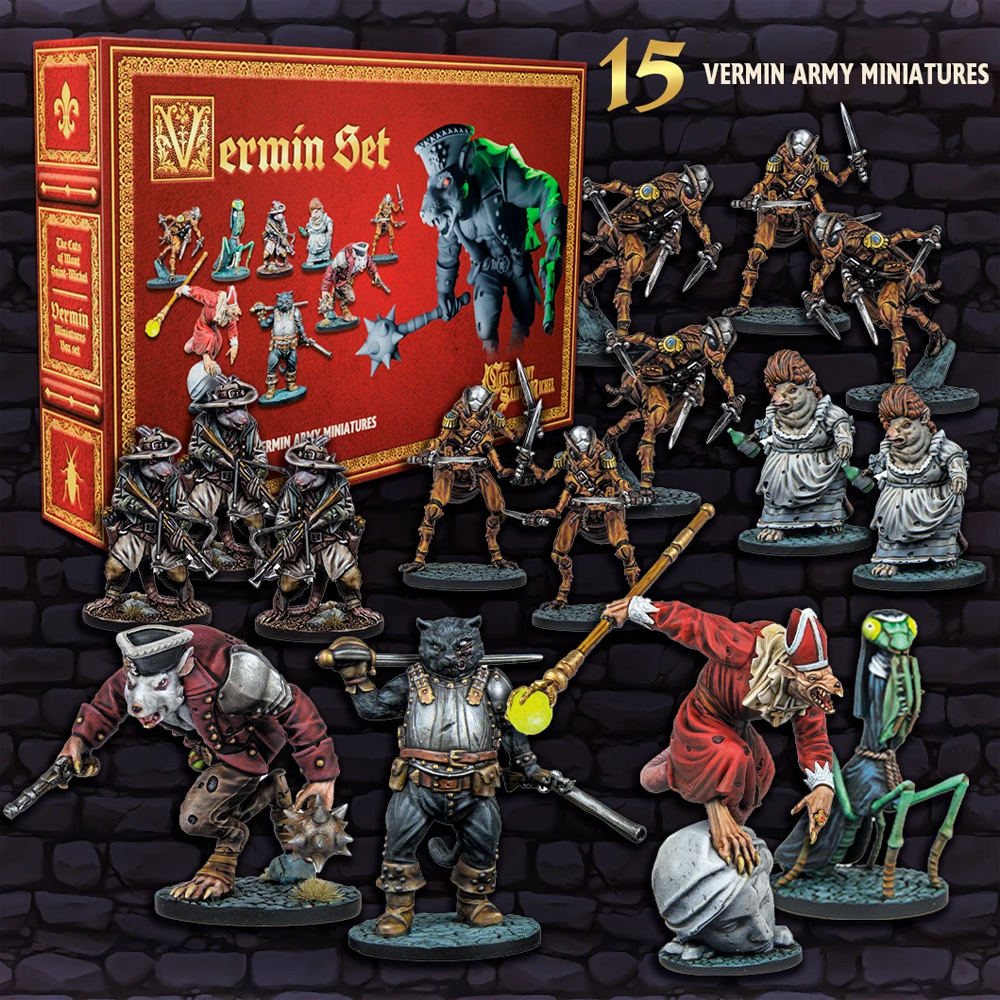 The Cats of Mont Saint Michel: Vermin Miniatures Set (Unpainted) (Preorder) The Cats of Mont Saint Michel: Vermin Miniatures Set (Unpainted) (Preorder)