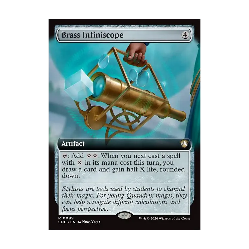 Brass Infiniscope (Extended Art) - Secrets of Strixhaven Commander (Near Mint)